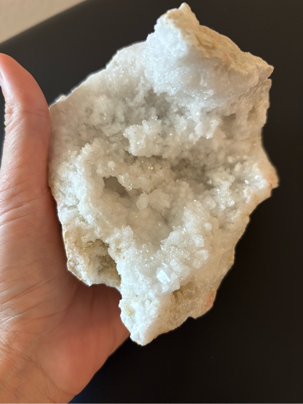 White Quartz Crystal Geode